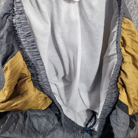 Givenchy Women's XL Gray Yellow Blue Nylon Windbreaker Track Pants Baggy Vintage - Picture 11 of 12